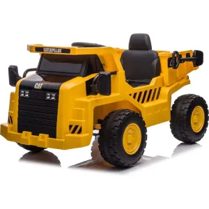 12V CAT Dump Truck 1-Seater Ride On - Yellow