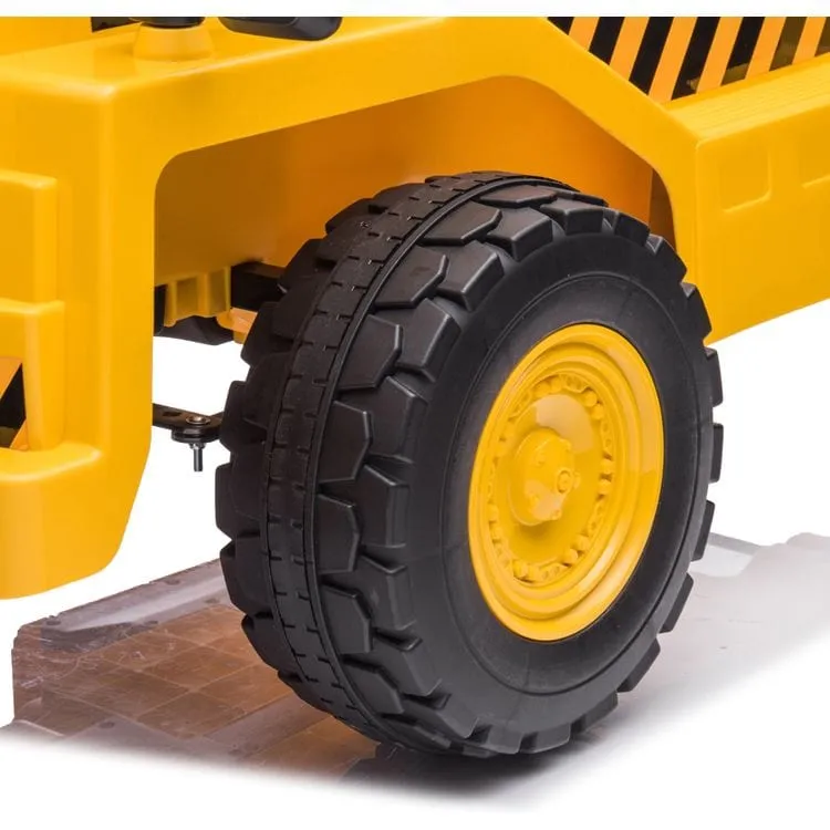 12V CAT Dump Truck 1-Seater Ride On - Yellow