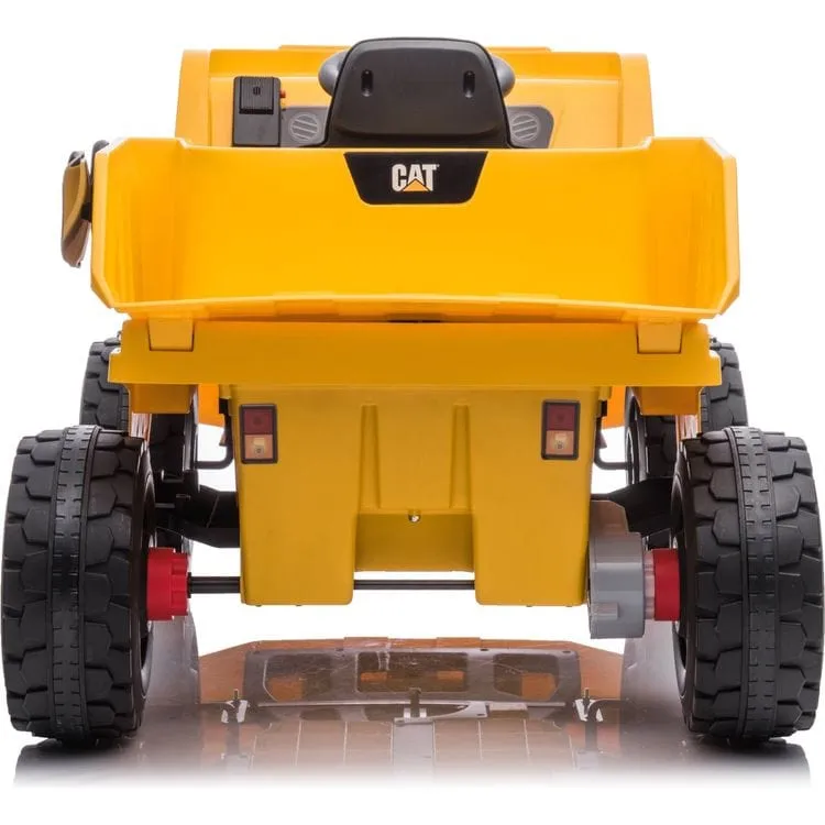 12V CAT Dump Truck 1-Seater Ride On - Yellow