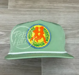 1984 Cookie Marathon Challenge on Green Retro Poly Rope Hat