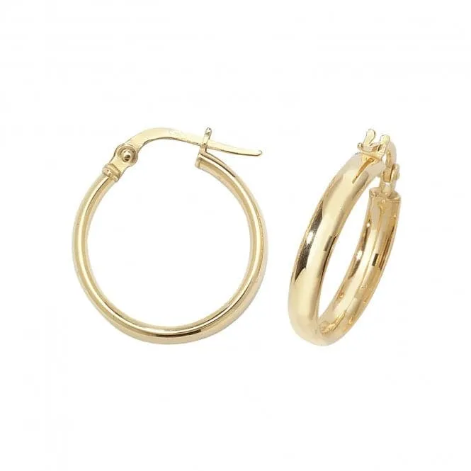 9ct Yellow Gold 50mm Hoop Earrings ER955