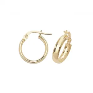 9ct Yellow Gold 50mm Hoop Earrings ER955