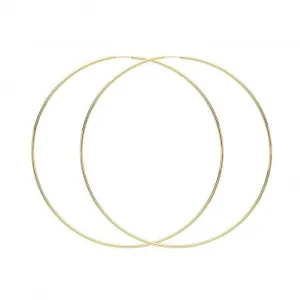 9ct Yellow Gold 80mm Hoop Earrings ES119