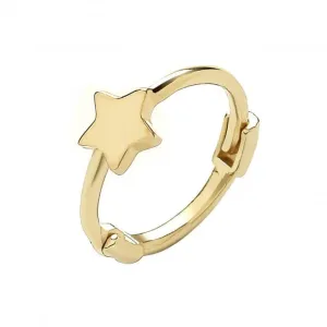 9ct Yellow Gold Plain Star Cartilage Hoop ES1969