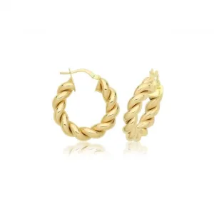 9ct Yellow Gold Plated Hoop Earrings ER1217