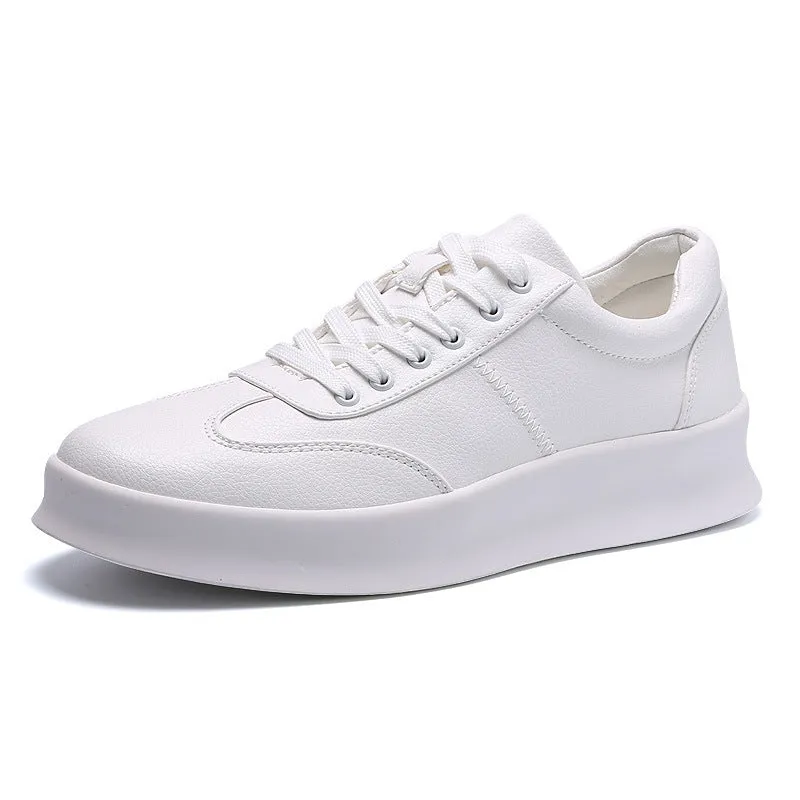 A family of 651 all-match sent direct increased leisure microfiber leather shoes white shoes shoes breathable warmth of students