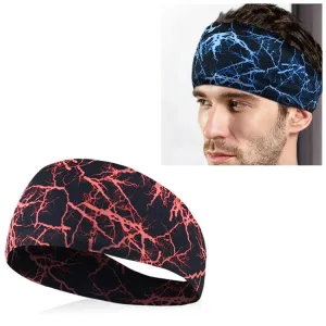 Absorbent Cycling Yoga Sport Sweat Headband Men Sweatband For Men and Women Yoga Hair Bands Head Sweat Bands Sports Safety(Red)