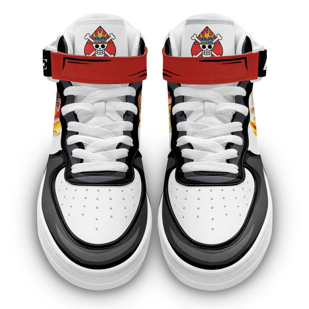 Ace Sneakers Air Mid OP Custom Anime Shoes