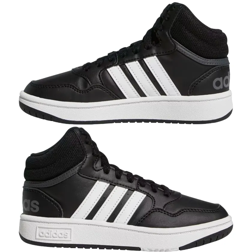 Adidas scarpa sneakers da ragazzi Hoops Mid 3.0 GW0402 nero-bianco