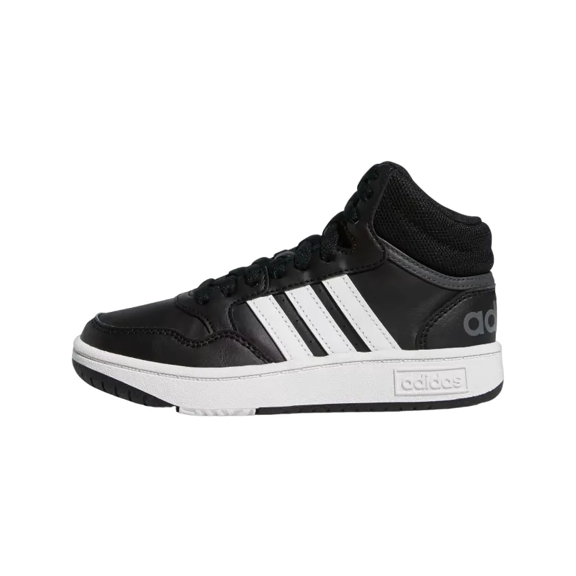 Adidas scarpa sneakers da ragazzi Hoops Mid 3.0 GW0402 nero-bianco