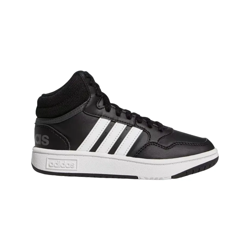 Adidas scarpa sneakers da ragazzi Hoops Mid 3.0 GW0402 nero-bianco