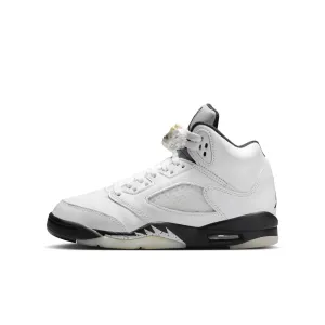 Air Jordan 5 Retro GS - WHITE/BLACK-SAIL-METALLIC SILVER