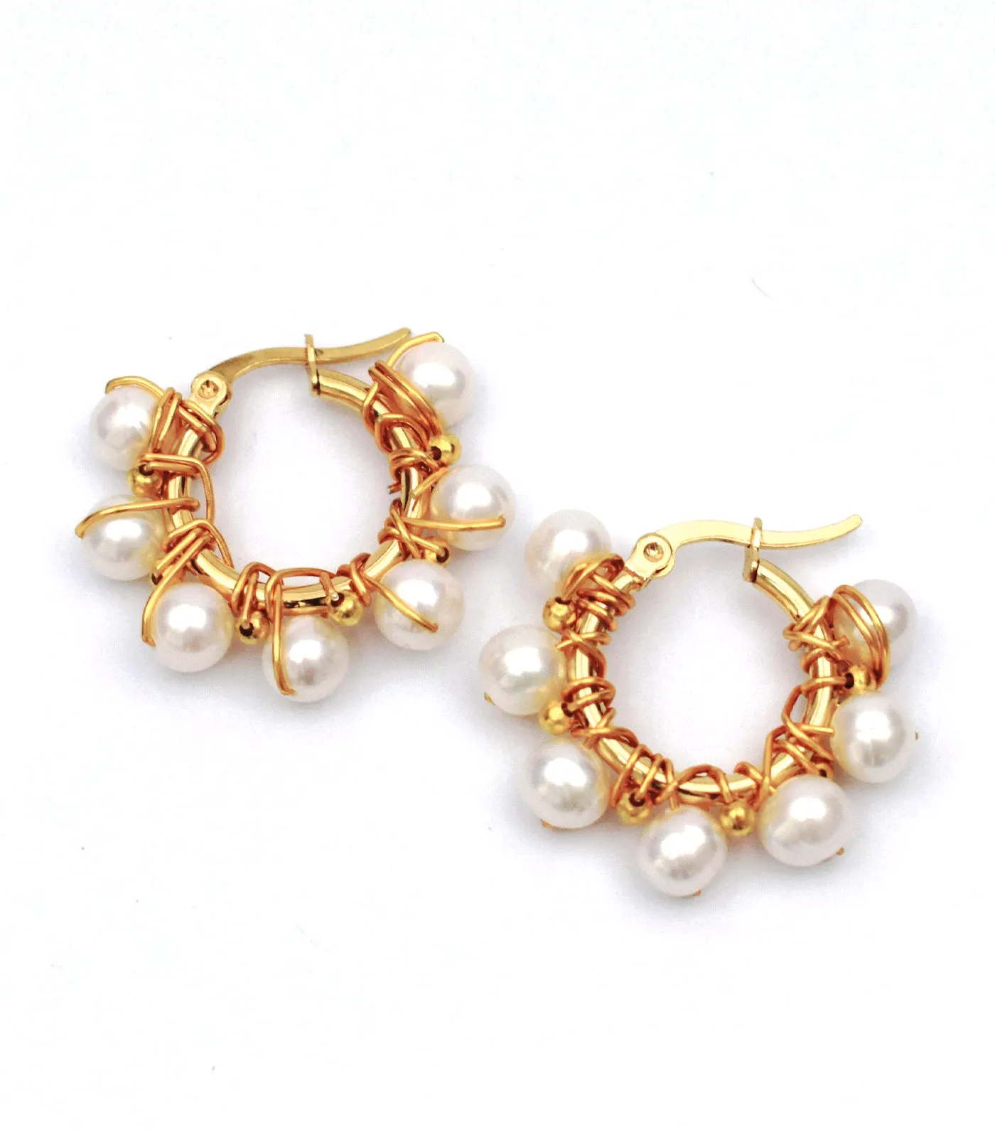 All Pearls Earrings Gold