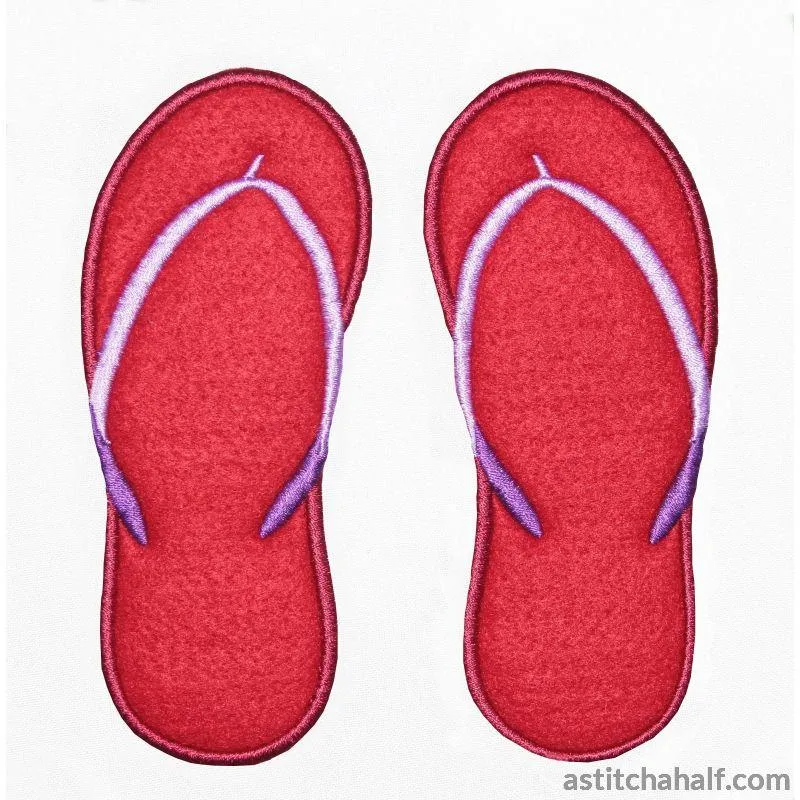 Applique Flip Flops