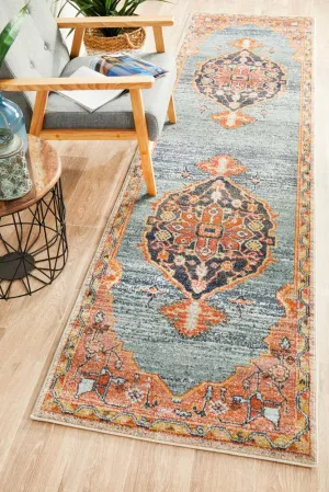 Artin Power Loomed Rust Runner Rug