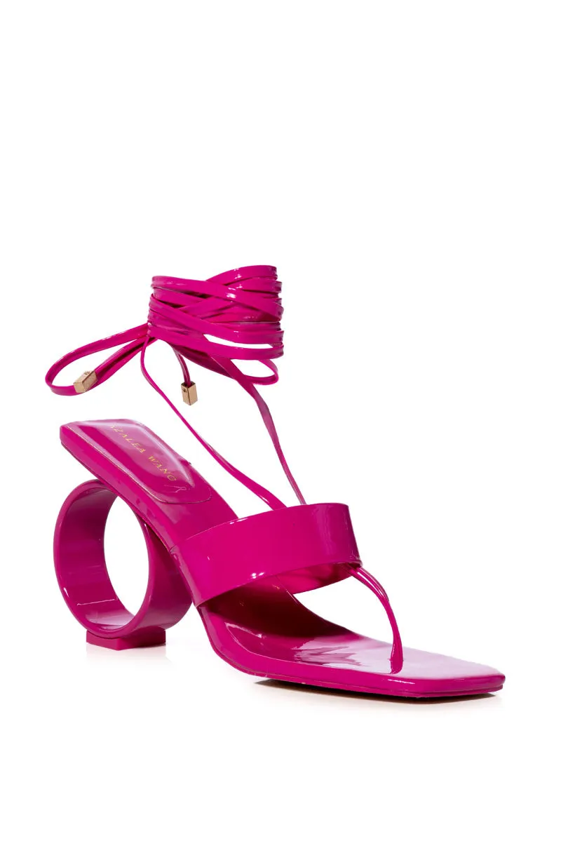 AZALEA WANG ELVIRDA CIRCLE SANDAL IN PINK