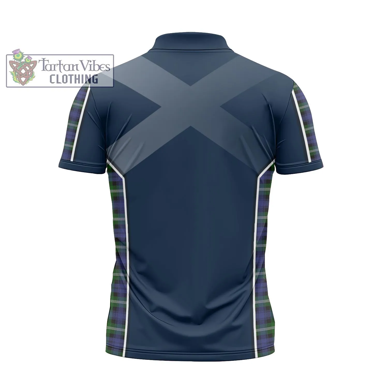 Baillie (Bailey) Tartan Zipper Polo Shirt with Family Crest and Lion Rampant Vibes Sport Style