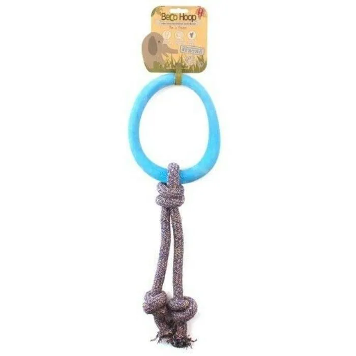 Beco - Hoop on Rope Dog Toy - Blue