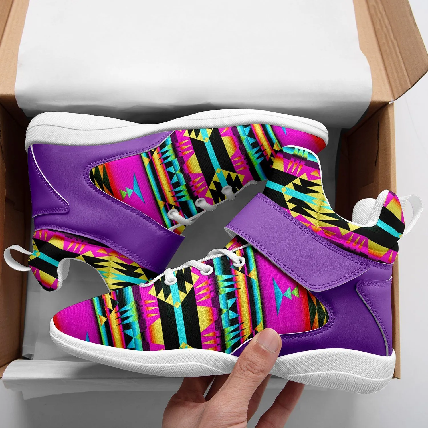 Between the Sunset Mountains Kid's Ipottaa Basketball / Sport High Top Shoes