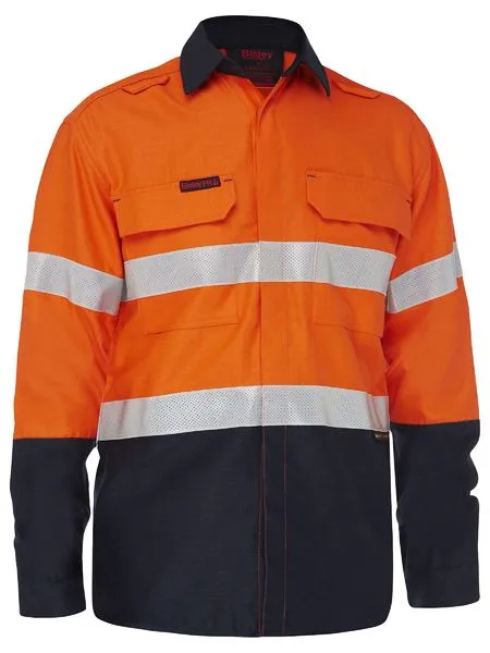 Bisley Apex 160 Taped Hi Vis FR Ripstop Vented Shirt (BS8338T)