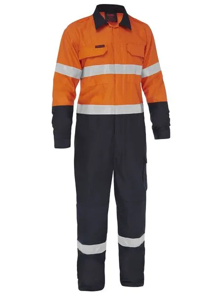 Bisley Apex 185/240 Taped Hi Vis FR Ripstop Vented Coverall (BC8477T)