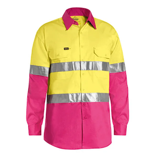 Bisley Men's 3M Taped Cool Hi Vis Light Weight Shirt-(BS6696T)