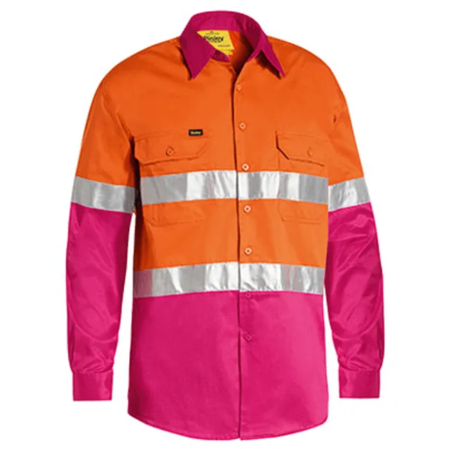 Bisley Men's 3M Taped Cool Hi Vis Light Weight Shirt-(BS6696T)