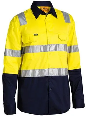 Bisley Taped Hi Vis Cool Lightweight Shirt With Shoulder Tape (BS6432T)