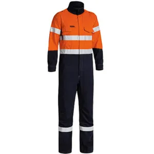 Bisley Tencate Tecasafe Plus Taped 2 Tone Hi Vis Engineered FR Vented Coverall (BC8086T)