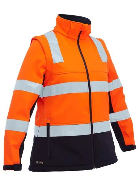 Bisley Women's Taped Two Tone Hi Vis 3-In-1 Soft Shell Jacket (BJL6078T)