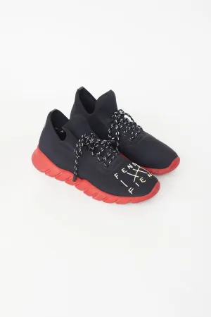 Black & Red Fendi-Fiend Roma-Amor Sneaker