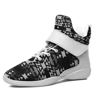 Black Fire Black and White Kid's Ipottaa Basketball / Sport High Top Shoes