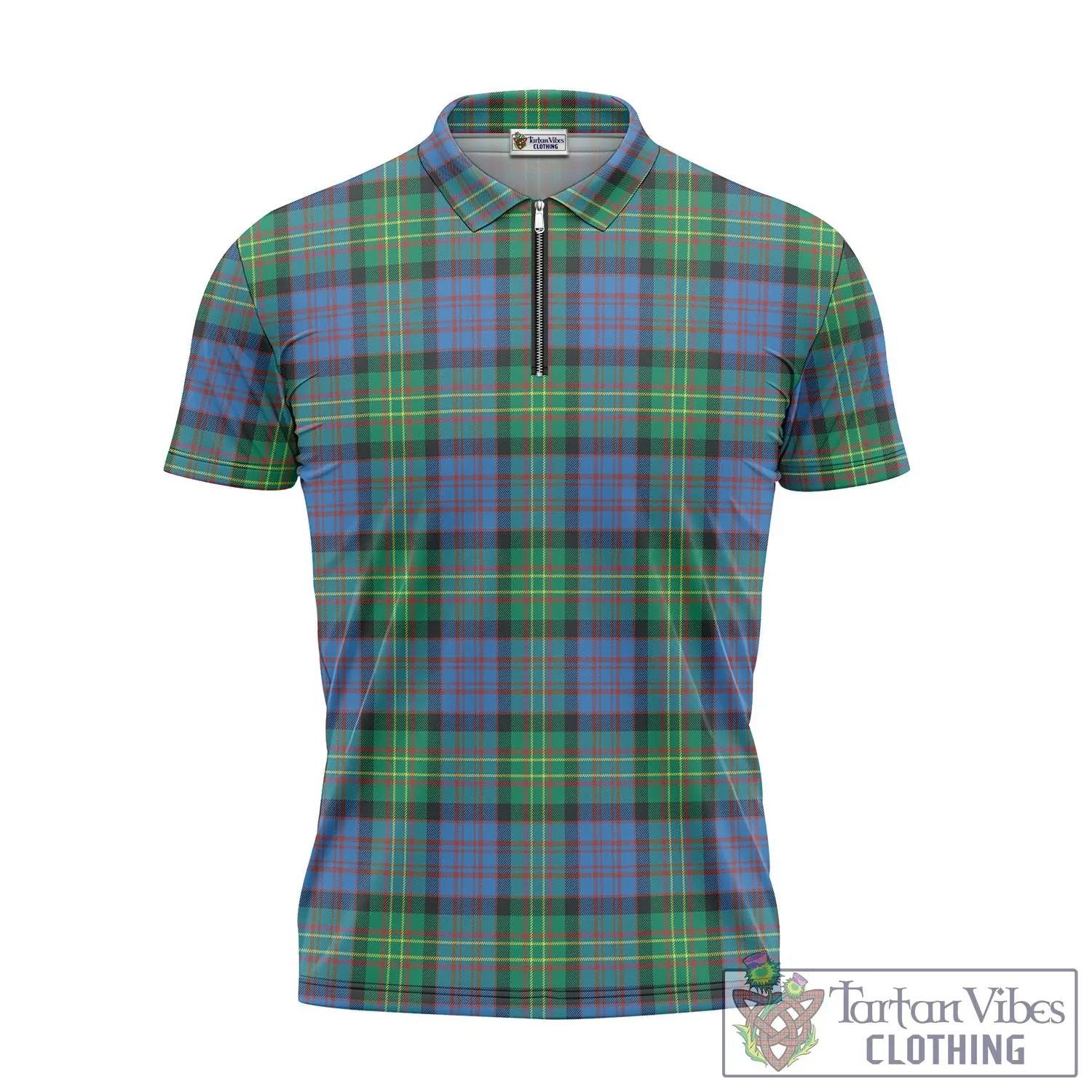 Bowie Ancient Tartan Zipper Polo Shirt