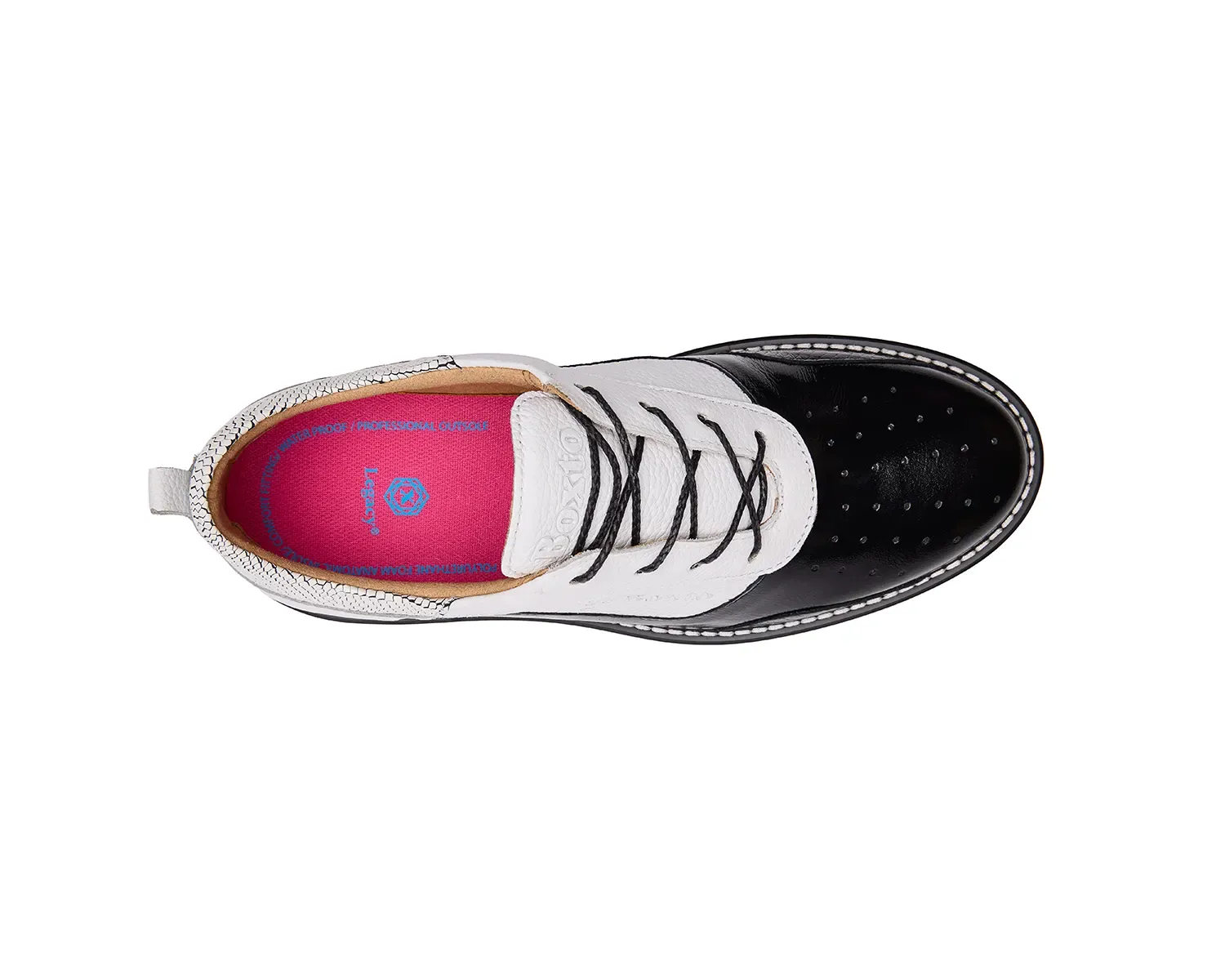 Boxto Golf Women's Inspiration Paris Spikeless Golf Shoes - Black/White