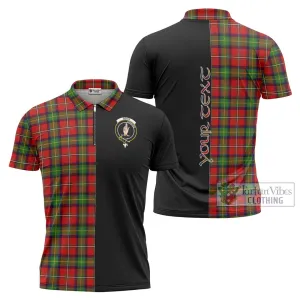 Boyd Tartan Zipper Polo Shirt with Family Crest and Half Of Me Style