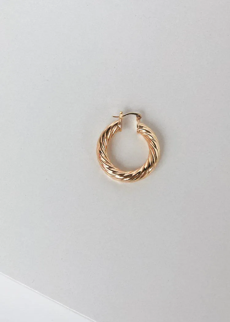 BRACHA Milan Medium Hoops -Gold