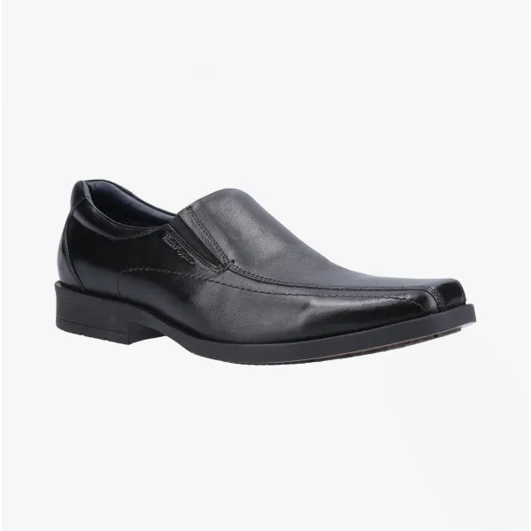 BRODY Mens Leather Slip On Shoes Black