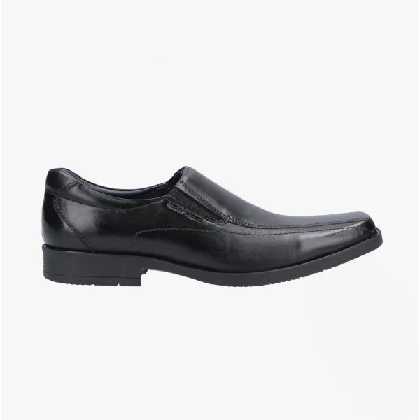 BRODY Mens Leather Slip On Shoes Black