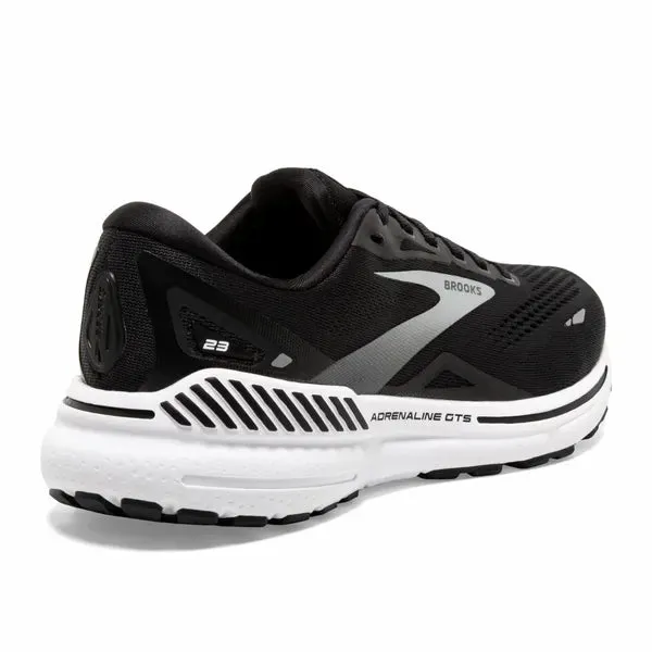 Brooks Men's Adrenaline GTS 23 Running Shoe - Black/White/Silver 1103911D004