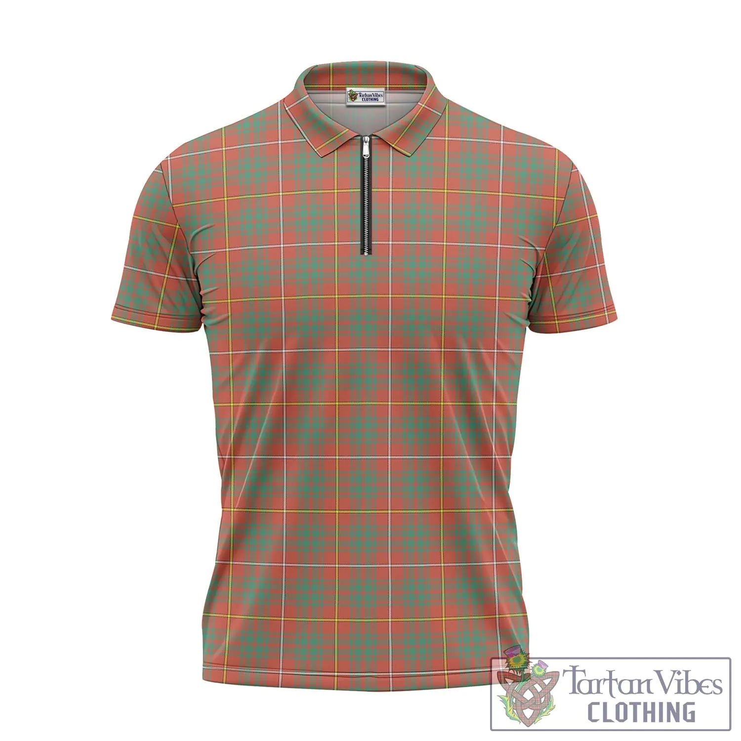 Bruce Ancient Tartan Zipper Polo Shirt