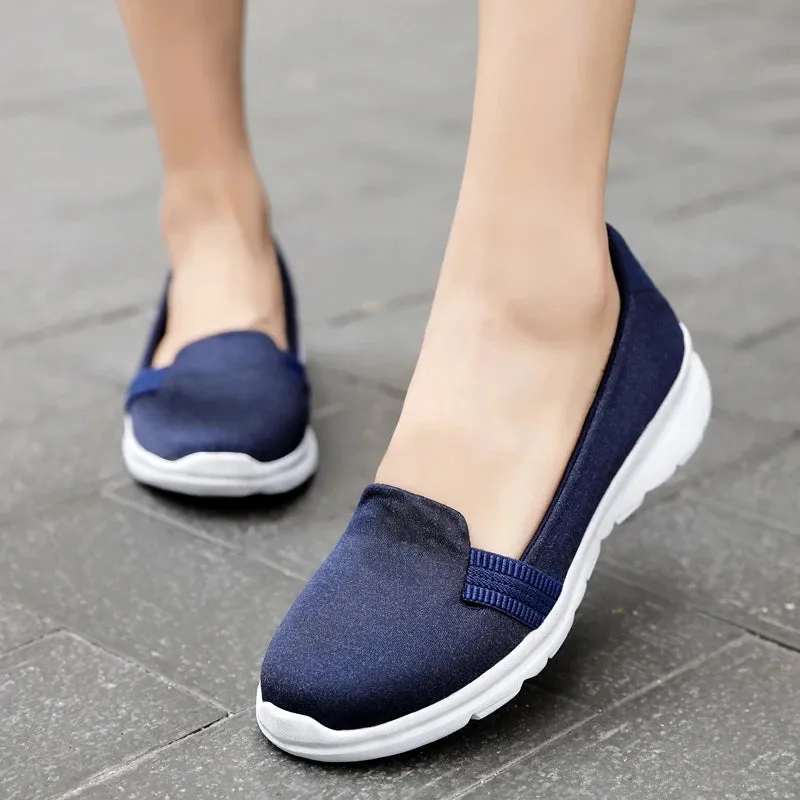 Business Casual Women Shoes Breathable Flat Soft Sneakers #3928