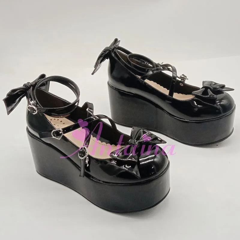 (Buyforme)Antaina~Lolita Bow Platform Shoes Multiple Colors