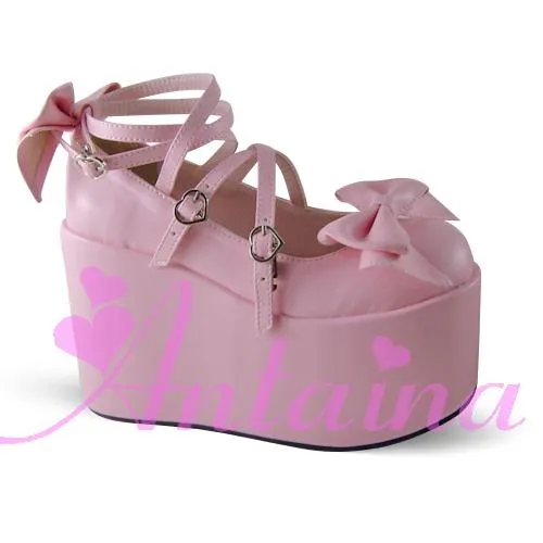 (Buyforme)Antaina~Lolita Bow Platform Shoes Multiple Colors