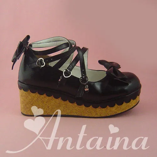 (Buyforme)Antaina~Lolita Bow Platform Shoes Multiple Colors