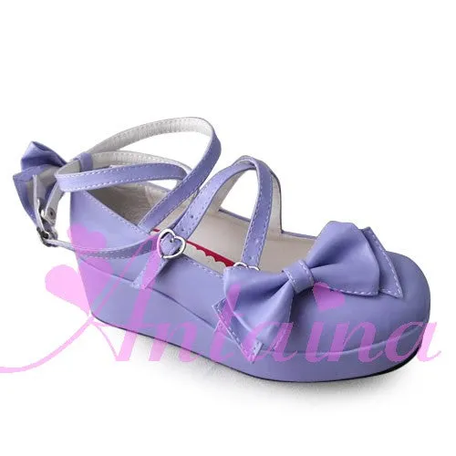 (Buyforme)Antaina~Lolita Bow Platform Shoes Multiple Colors