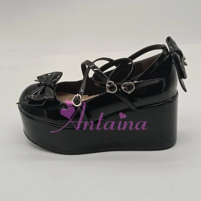 (Buyforme)Antaina~Lolita Bow Platform Shoes Multiple Colors