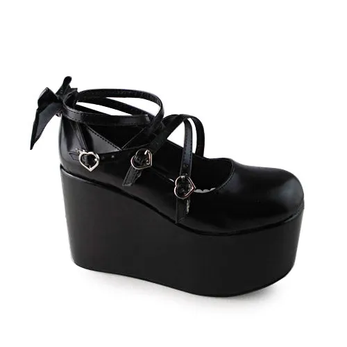 (Buyforme)Antaina~Lolita Bow Platform Shoes Multiple Colors