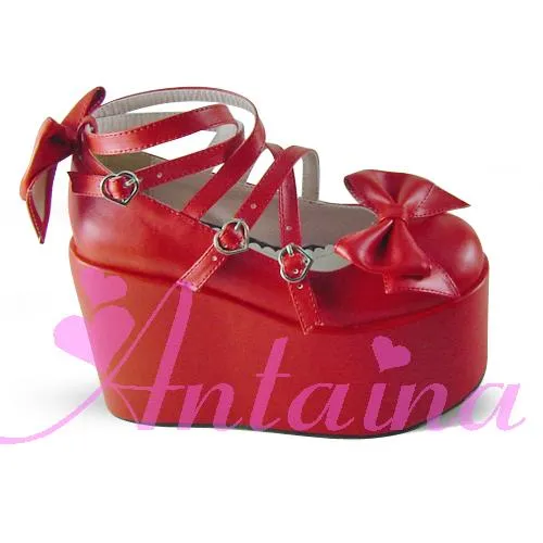 (Buyforme)Antaina~Lolita Bow Platform Shoes Multiple Colors