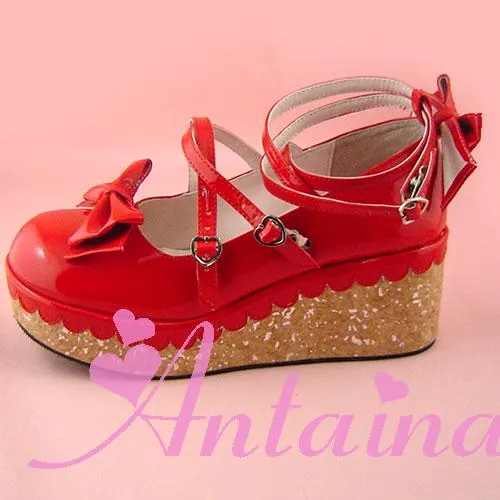 (Buyforme)Antaina~Lolita Bow Platform Shoes Multiple Colors