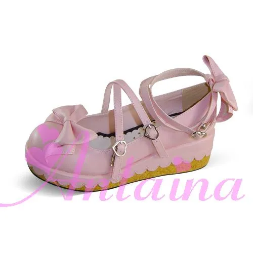 (Buyforme)Antaina~Lolita Bow Platform Shoes Multiple Colors